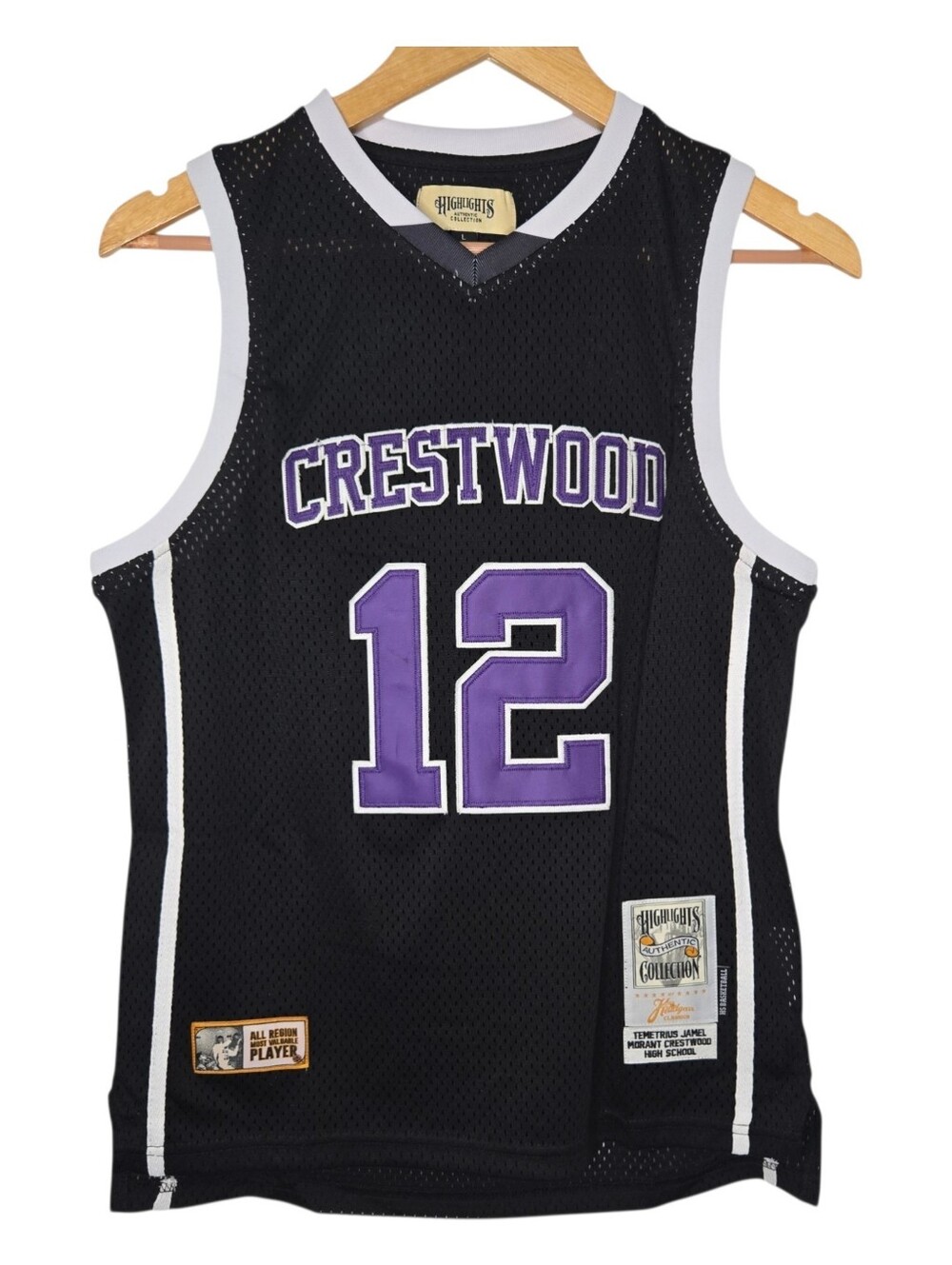 Headgear Classics Youth Ja Morant #12 Crestwood High Basketball Jersey Large